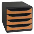 BIG-BOX Pastel zwart/pastel glanzend - Zwart/tangerine - Exacompta