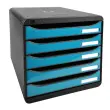 BIG BOX PLUS Idearma zwart/turkoois glos 