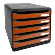 BIG BOX PLUS zwart/mandarijn glossy 