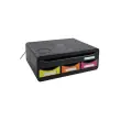 4-ladekast TOOLBOX MINI met Qi-inductielader - Zwart / harlekijn - Exacompta 