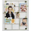 Foto tableau metaal 217x281mm goudkleurig
