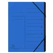 Geklamde sorteerder met 7 vakken, zwarte binnenkant - Blauw - Exacompta 