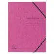 Elastisch overhemd zonder klep A4 van glanzend karton 355 g/m&sup2; - Roze - Exacompta 