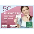 50 flashcards bristol A6 blauwe stippen
