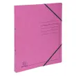 Elastische map met 2 ringen 15 mm A4 glanzend karton 355 g/m² - Roze - Exacompta