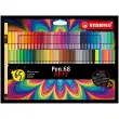 STABILO Kleurstift Pen 68 ARTY, kartonnen etui van 65 