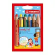 Multi-talent potlood woody 3-in-1 - kartonnen etui van 6 - Stabilo