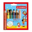 Multi-talent potlood woody 3-in-1 - kartonnen etui van 6 - Stabilo