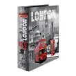 Ordner met hefboom en London-motief - A4 - rug 70 mm - Herma 