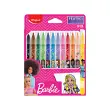 MAPED Viltstift Barbie, kartonnen etui van 12 