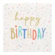 Servet met 'Happy Birthday' motief, 330 x 330 mm - Papstar