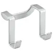 Dubbele haak Galileo, metallic zilver - Metaltex