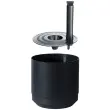 Bloempot PAULINA, diameter: 300 mm, zwart - Orthex 