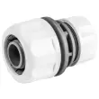 Witte lijn slangconnector, 1' naar 3/4', wit - Bradas
