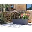 Jardinière BASALT UP, lengte: 795 mm, antraciet - Eda Fontaine