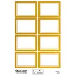 Etiket, gouden kader, 50 x 50 mm - Avery Zweckform