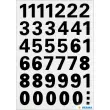 Cijferstickers 0-9, zwarte folie, hoogte: 15 mm - Herma 