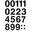 Cijferstickers 0-9, zwarte folie, hoogte: 15 mm - Herma 