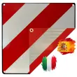 2-in-1 verkeersbord, 500 x 500 mm, wit/rood - Iwh 