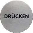 Deurpictogram "Trekken" - Diameter 65 mm - Duurzaam 