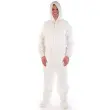PP-overall met kap, XXL, wit - Hygostar