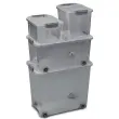 Opbergdoos SHADOW, 18 liter, grijs doorschijnend - Cep 