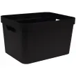 Opbergdoos STONE, 6 liter, PP, zwart - Eda Fontaine