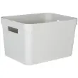 Opbergdoos STONE, 12 liter, PP, wit - Eda Fontaine 
