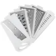 Multifunctionele mandoline Mandolino, 5 raspen, wit - Metaltex