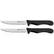 2 Steak-/tomatenmessen Basic, zwart - Metaltex 