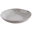 Diepe bord FOOTMARK, diameter 240 mm, wit/grijs - APS