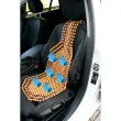 Autostoelhoes van houten kralen - Beige - IWH 