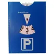 Parkeerschijf - van imitatieleder - Blauw - IWH 