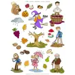 Themagekleurstickers Herfst 3 bladeren - Apli