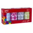 Set van geometrische stickervellen op rol 27 mm - assorti kleuren - Apli 