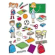 Themakleurstickers De School 3 bladeren - Apli 