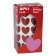 Rol stickers hartjes 18 mm rood - Apli