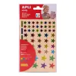 Metallic sterstickers in assorti kleuren, 6 vellen - Apli 