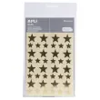 Sterstickers 12,5 en 19,5 mm metallic goud 3 vellen - Apli 
