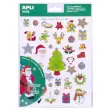 Verwijderbare kerststickers 6 vellen - Apli