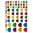 Zakje met metallic hartvormige stickers in assorti kleuren, 6 vellen - Apli 