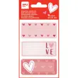 Schoollabels hartjes - 3 motieven - 9 stuks - Apli