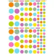 Ronde gommetjes in felle kleuren, 6 vellen - Apli 