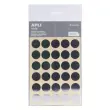Ronde gommetjes &Oslash; 20 mm metallic zilver 3 vellen - Apli 