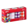 Doos met ronde gommetrolletjes Ø 33 mm 4 kleuren - Apli