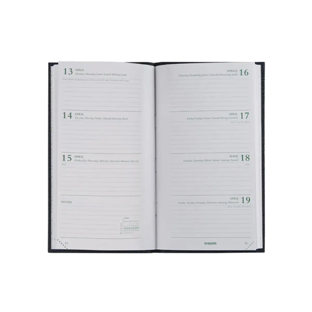Weekagenda Brepols Kazar 9x16 cm - 2kleuren