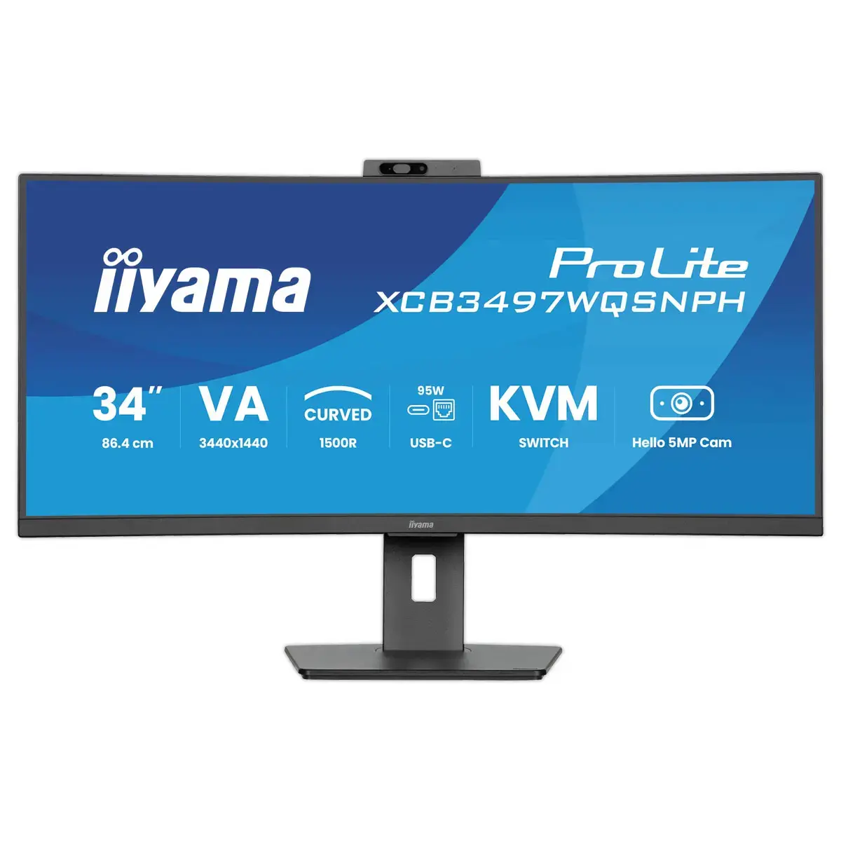 Prolite gebogen 34'' monitor + camera XCB3497WQSNPH-B1 