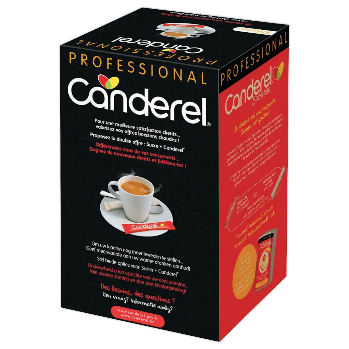 250 Zoetstofsticks CANDEREL in verdeeldoos300g