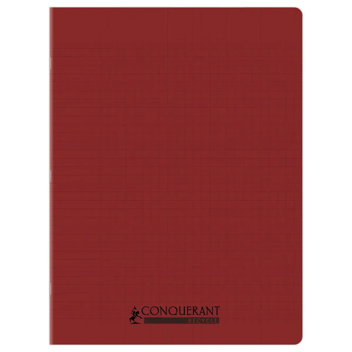Polypropyleen schrift genaaid 96 bladzijden SEYES 240x320 90g - 90% gerecycled rood 