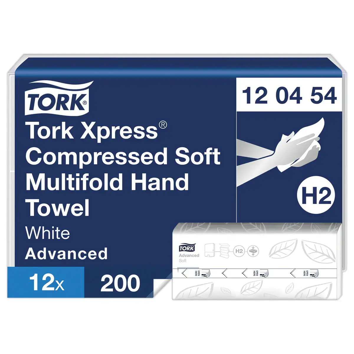 12 navullingen voor Tork Xpress M H2 gecomprimeerde handdoekrollen - TORK